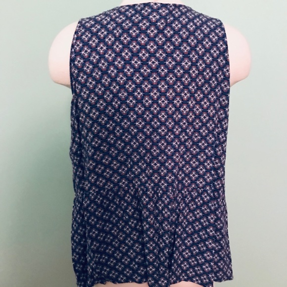 Boho Blue Blouse Hi Low Cut - Picture 8 of 8